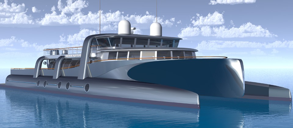 130' Wave piercer - Free in the sea Explorer